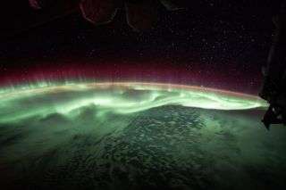 This aurora was captured on camera from the International Space Station on June of 2017.