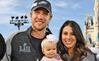 Tori Foles, wife of Philadelphia Eagles quarterback Nick Foles, has "postural orthostatic tachycardia syndrome," or POTS, a condition that's often misdiagnosed. Above, Tori and Nick with their daughter Lily at Walt Disney World in February 2018.