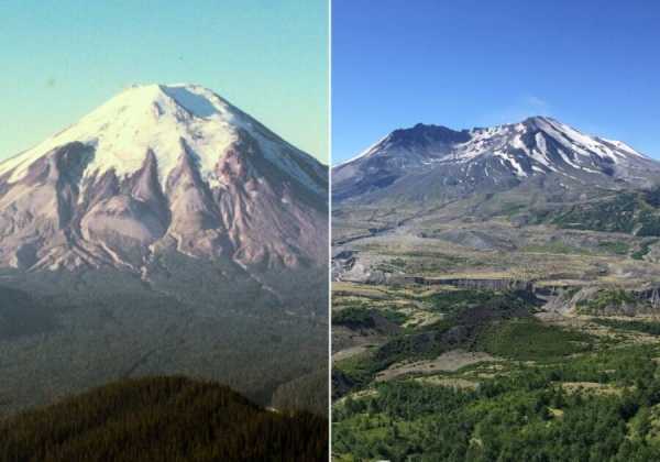 Mount St. Helens Before And After Its Devastating 1980 Eruption