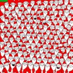 Only those with X-ray vision can find the seven items among the Santas in under 20 seconds