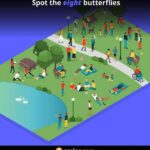 Brainteaser: Spot eight hidden butterflies in this puzzle