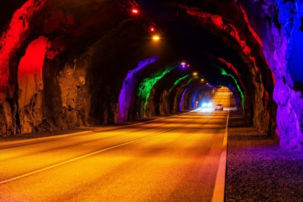 The Leirvik tunnel in the Faroe Islands