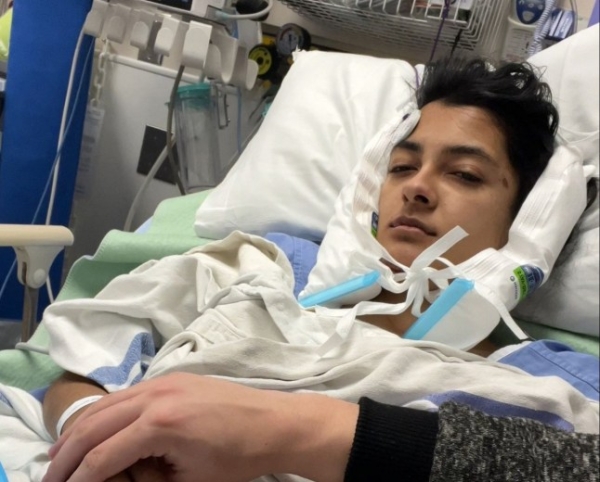 PIC FROM KENNEDY NEWS AND MEDIA (PICTURED: JAVERIA WASIM, 19, IN HOSPITAL AFTER JAW SURGERY) A student was horrified when a 'jawbreaker' candy lived up to its name as she tried the 'dumb idea' of biting through it??? snapping her jaw in two places. Javeria Wasim and her friend decided to get 'giant' three-inch diameter jawbreakers while out shopping last month [19 November]. Once back at her university dorm room, the 19-year-old admits she became impatient to get to the gumball in the centre and tried to bite into the candy rather than licking her way through the treat. DISCLAIMER: While Kennedy News and Media uses its best endeavours to establish the copyright and authenticity of all pictures supplied, it accepts no liability for any damage, loss or legal action caused by the use of images supplied and the publication of images is solely at your discretion. SEE KENNEDY NEWS COPY - 0161 697 4266