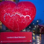 A giant 'beating heart' has appeared in central London