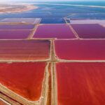 Walvis Bay Salt Works: Namibia's giant salt refinery with colourful ponds covering the land like a patchwork quilt