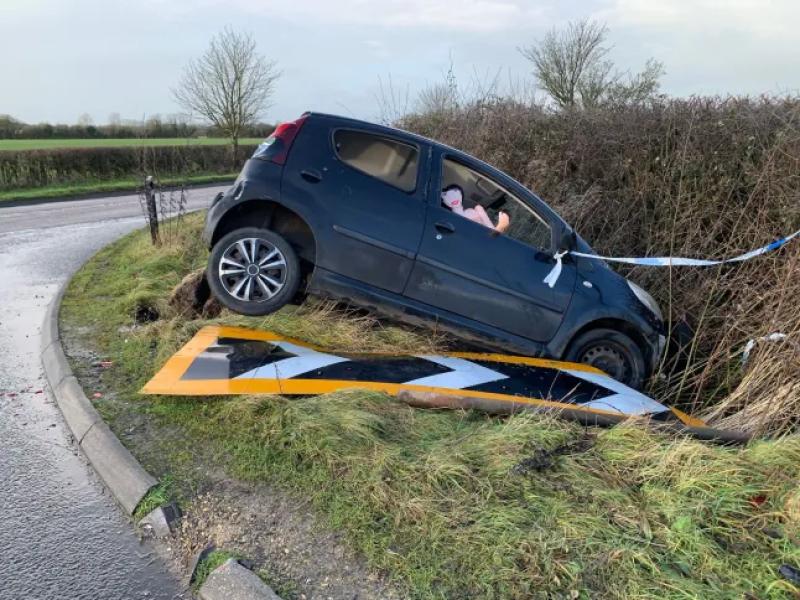 An inflatable doll was placed inside an abandoned car that crashed at a junction on Mill Land in Swindon, Wilts, as a prank which locals found hilarious. Release date 31 January 2025 Locals were left baffled when an inflatable doll was spotted inside an abandoned car that had crashed into a ditch. Following the crash on Mill Lane in Swindon, Wilts, the car was seen after the driver allegedly fled and an inflatable doll was placed in the empty seat. Pictures from the scene were shared online. Casey Warren-Keele was one of those who spotted the doll and found it hilarious, sharing the image on a Swindon community noticeboard.