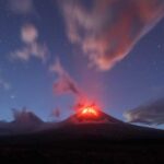 A Russian volcano has erupted in a powerful eruption, likely amplified by a magnitude 8.8 earthquake.