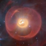 The James Webb Telescope has captured two stars in the 'Serpent God of Destruction' system hurling flaming guts at each other.