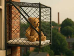 Why did parents in England hang their children in “chicken” cages?