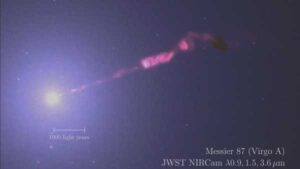 Webb telescope spots remarkable outflow from earliest photographed black hole