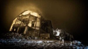 Eerie photo of a scarce hyena prowling a deserted settlement claims the…