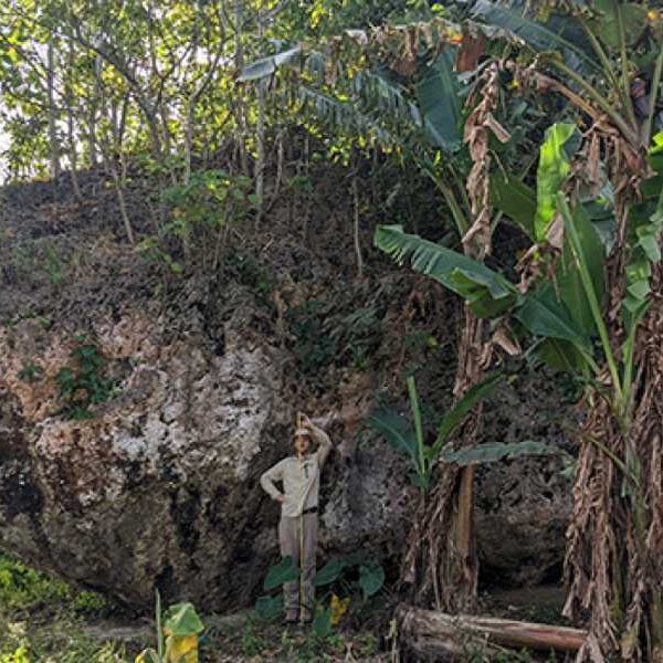 There is a huge boulder on a cliff in Tonga. Now we&hellip;