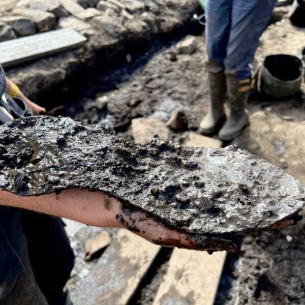 Surprisingly large Roman shoe found in northern England