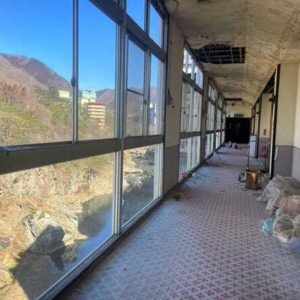 In an abandoned resort town, once bustling, now forgotten