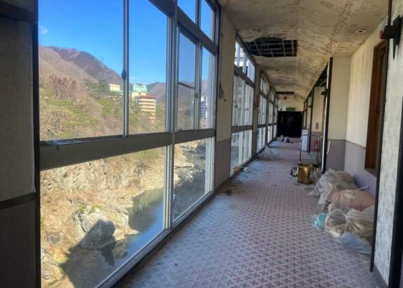 In an abandoned resort town, once bustling, now forgotten