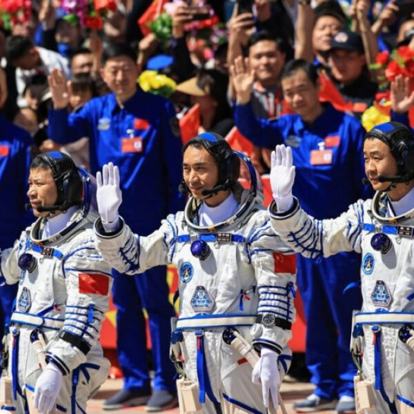 China sends three astronauts to Tiangong space station