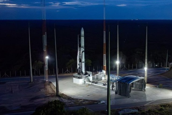 A view of Innospace's 'Hanbit-Nano' launch vehicle before the launch attempt at Alcantara Space Center in Brazil. Photo courtesy of Innospace