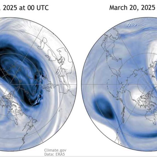 Scientists say ‘major disruption’ has caused Arctic polar vortex to slip away…