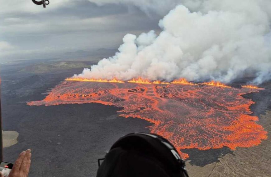 After a series of earthquakes in Iceland, lava is gushing out of&hellip;