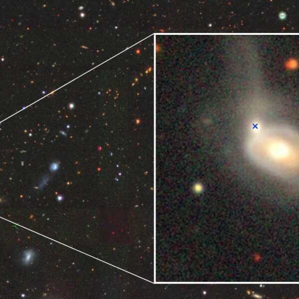 Astronomers discover black hole rips star apart during galaxy merger