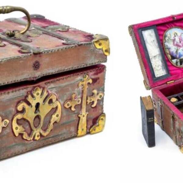 Antique Vampire Extermination Kit With Crucifixes And Gun Up For Auction