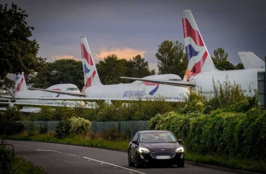 Britain’s ‘plane graveyard’ where one of Saddam Hussein’s private jets is located